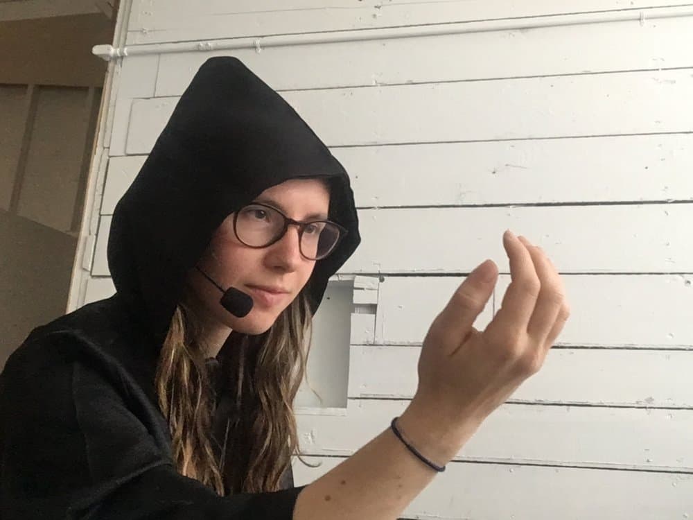 Danielle in her San Francisco garage. Image from Danielle Baskin.