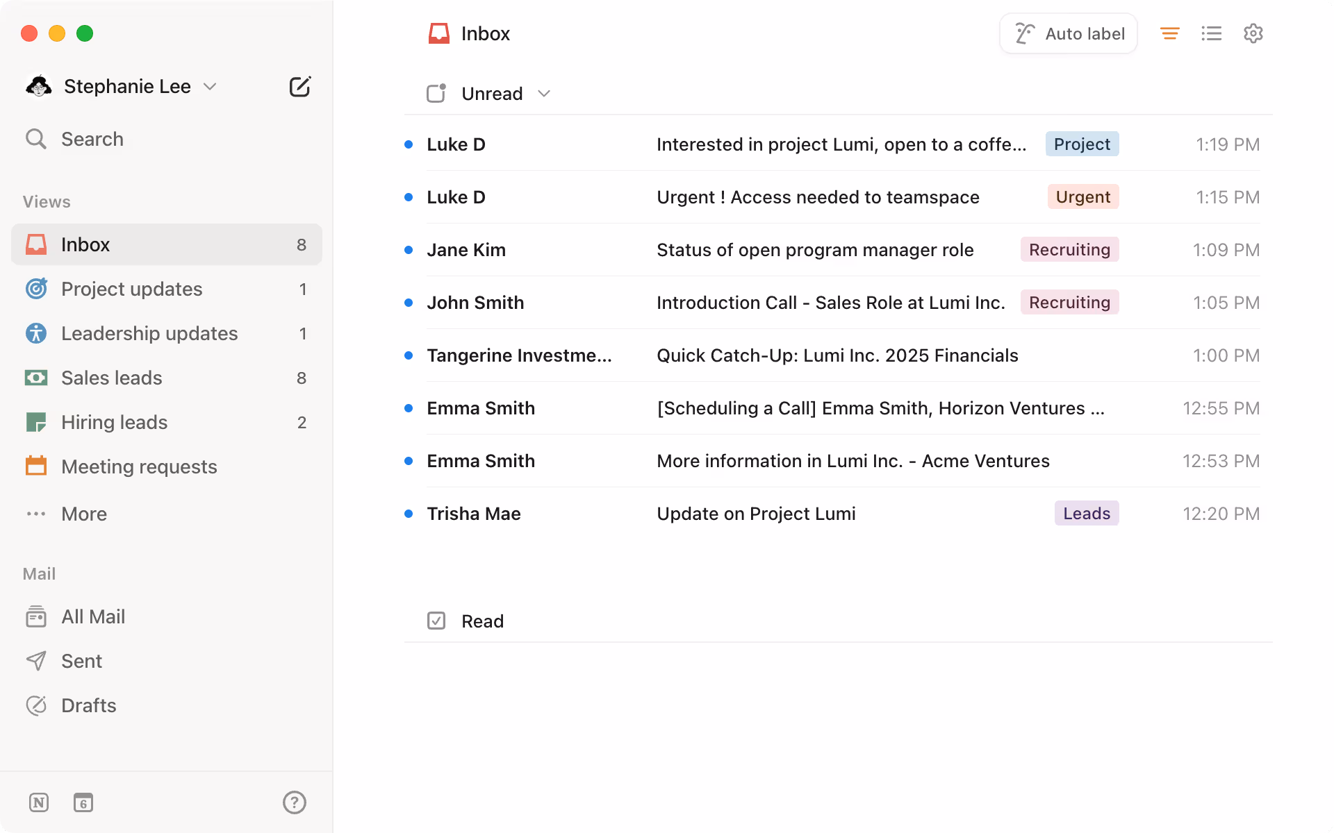 Notion Mail Hero screenshot