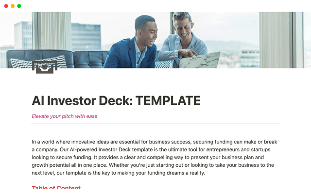 AI Investor Deck